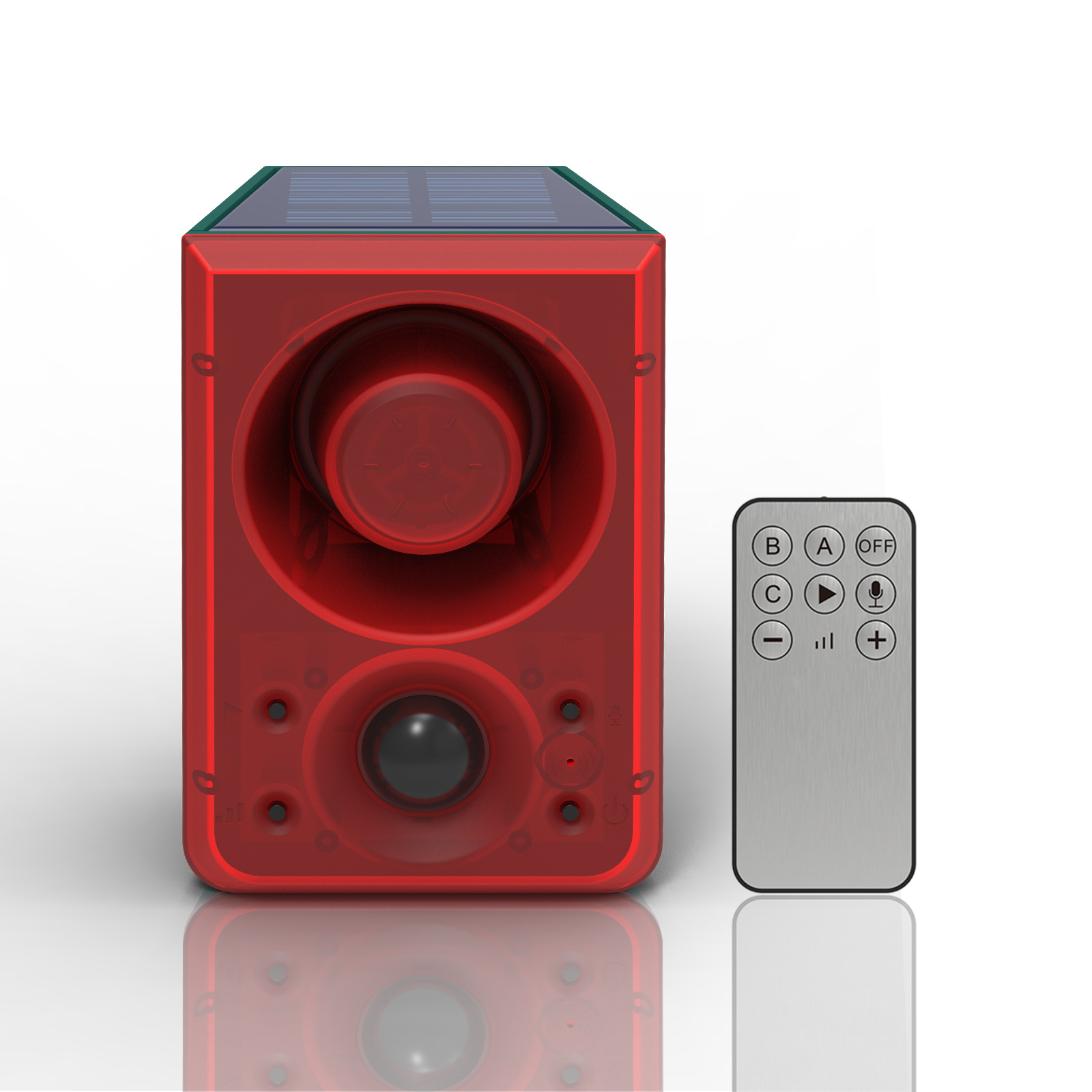 Solar-Powered Ultrasonic Animal Repeller with Flashing Light and Dog Barking Sound