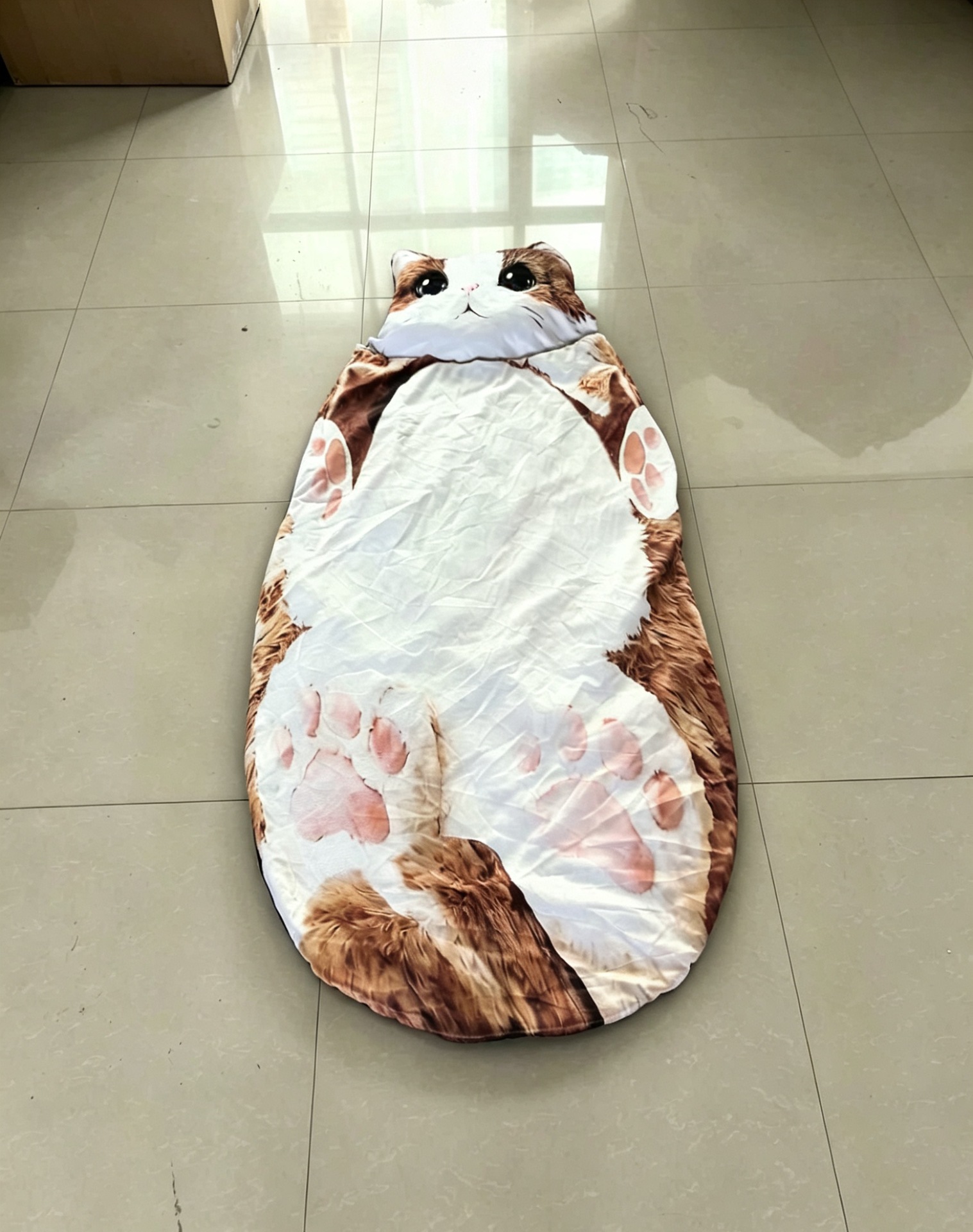 Winter adult plush cat sleeping bag