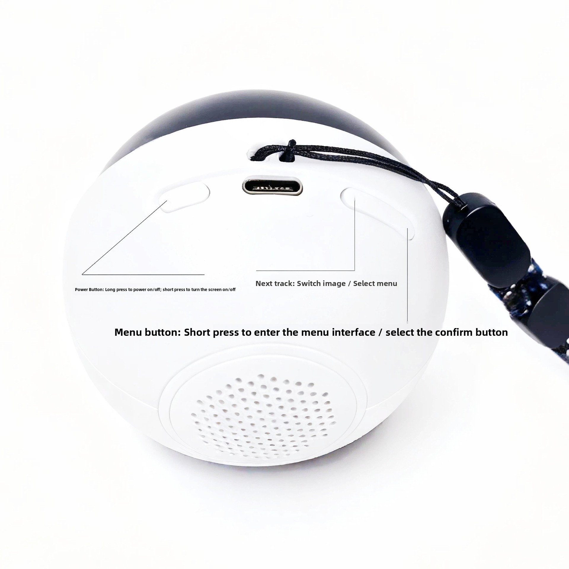 X3 1.65-Inch Full-Screen Carousel Photo Album Bluetooth Speaker