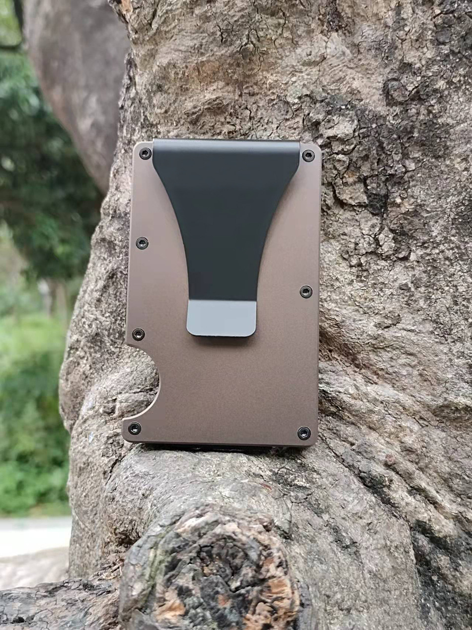 Ultra-Thin Aluminum RFID Blocking Metal Card Holder Case for Men