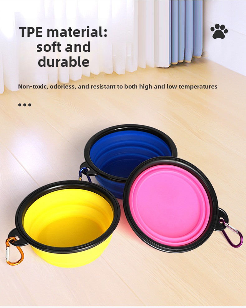 Portable pet outdoor drinking water adjustable bowl