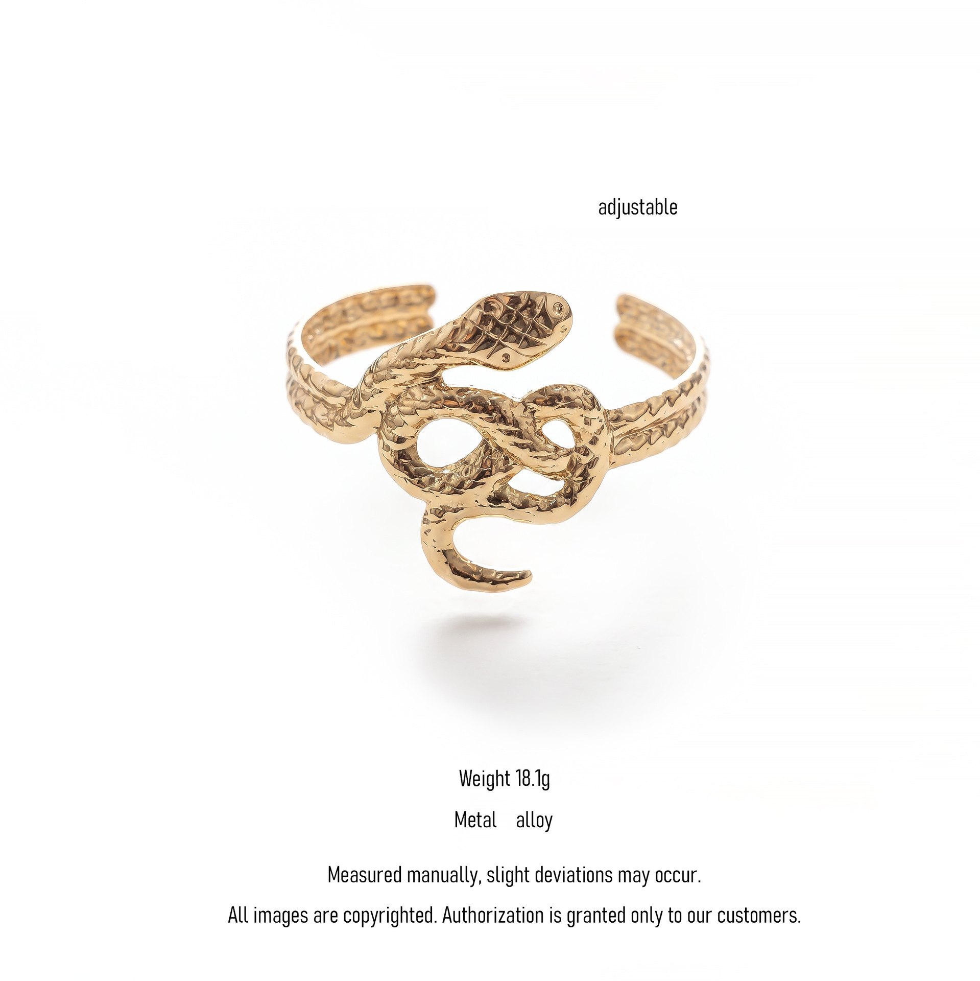 Women's Snake Shape Open Cuff Arm Bracelet Fashion Arm Ring Jewelry