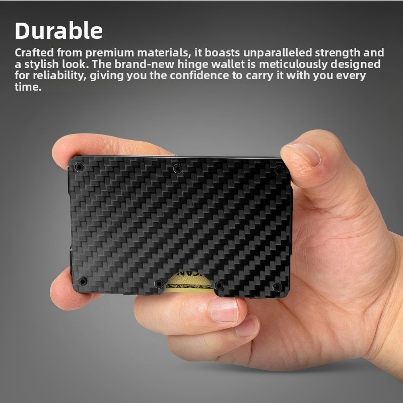 Creative Aluminum Alloy RFID Blocking Card Holder Large Capacity Anti-Theft Metal Wallet