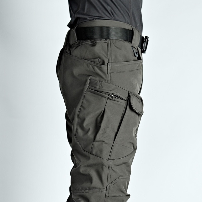 Men's Fleece Lined Waterproof Outdoor Hiking Pants, Warm Winter Insulated Snow Pant