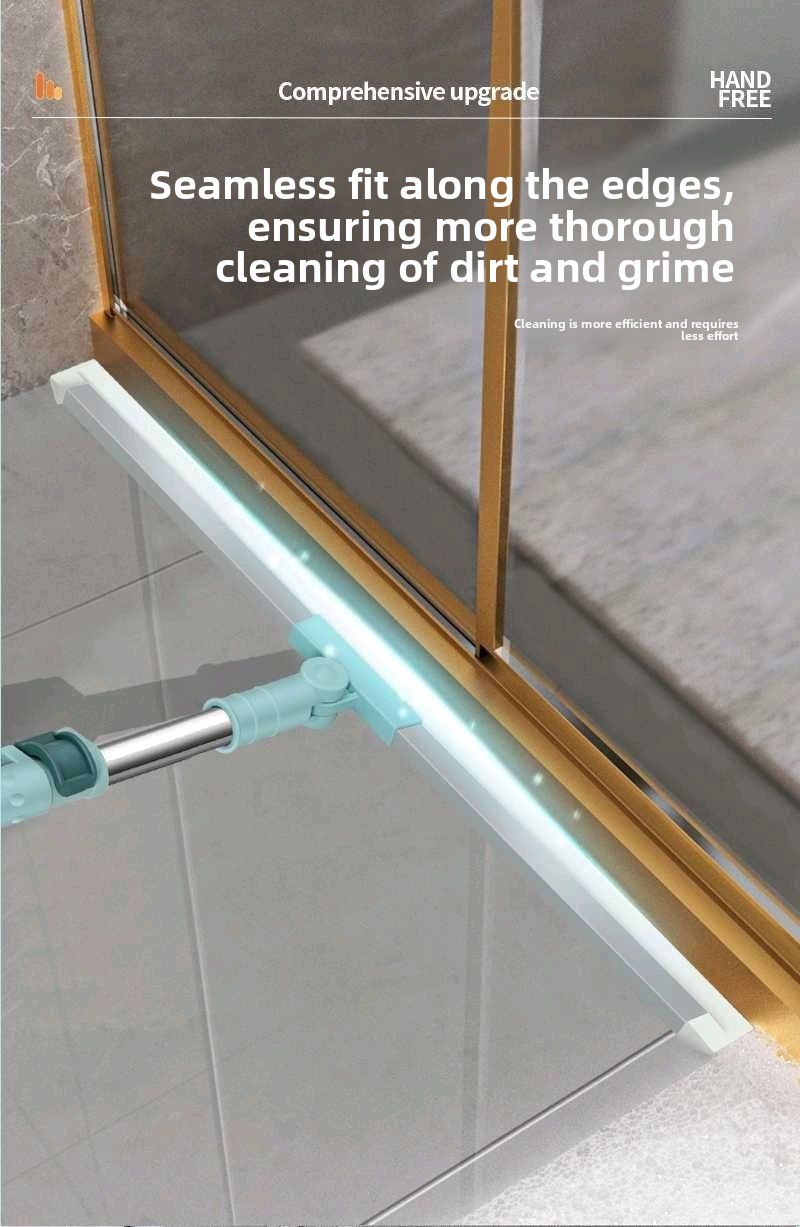 Household floor scraping and water sweeping broom