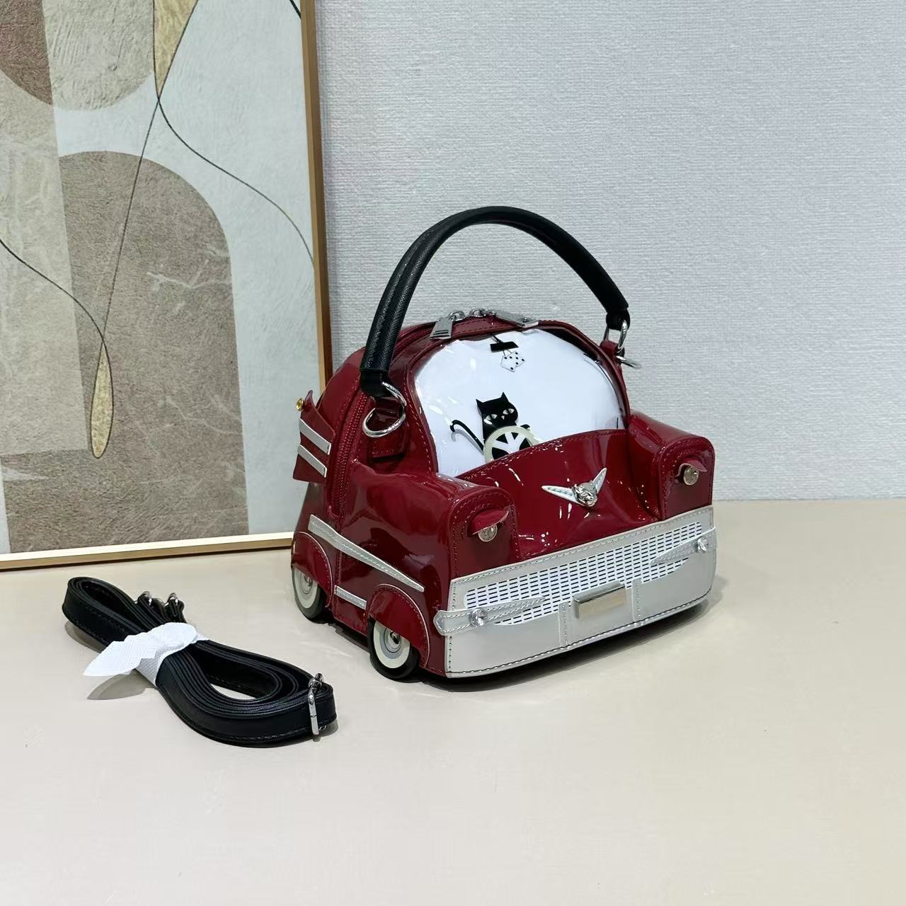 Creative 3D Car Shape PU Handbag Crossbody Bag for Women