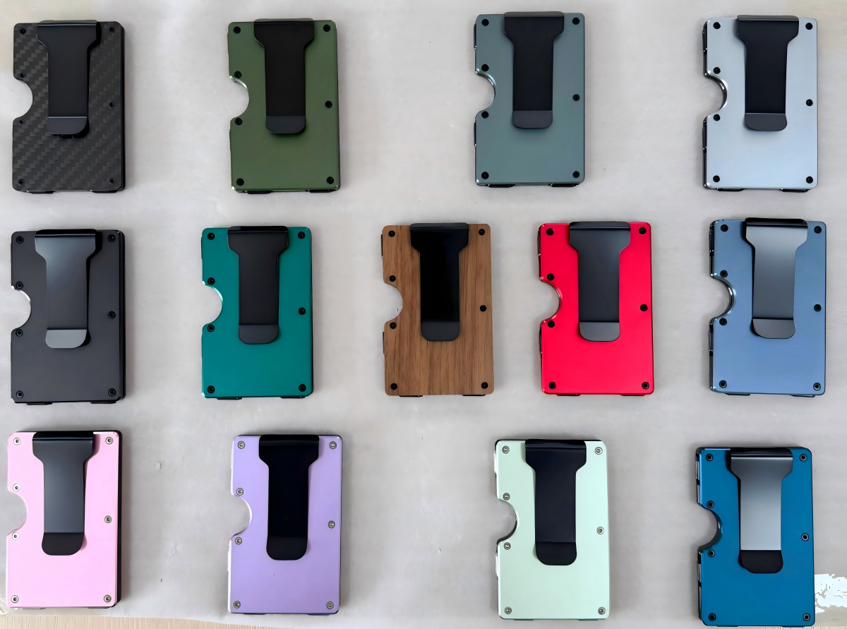Creative Aluminum Alloy RFID Blocking Card Holder Large Capacity Anti-Theft Metal Wallet