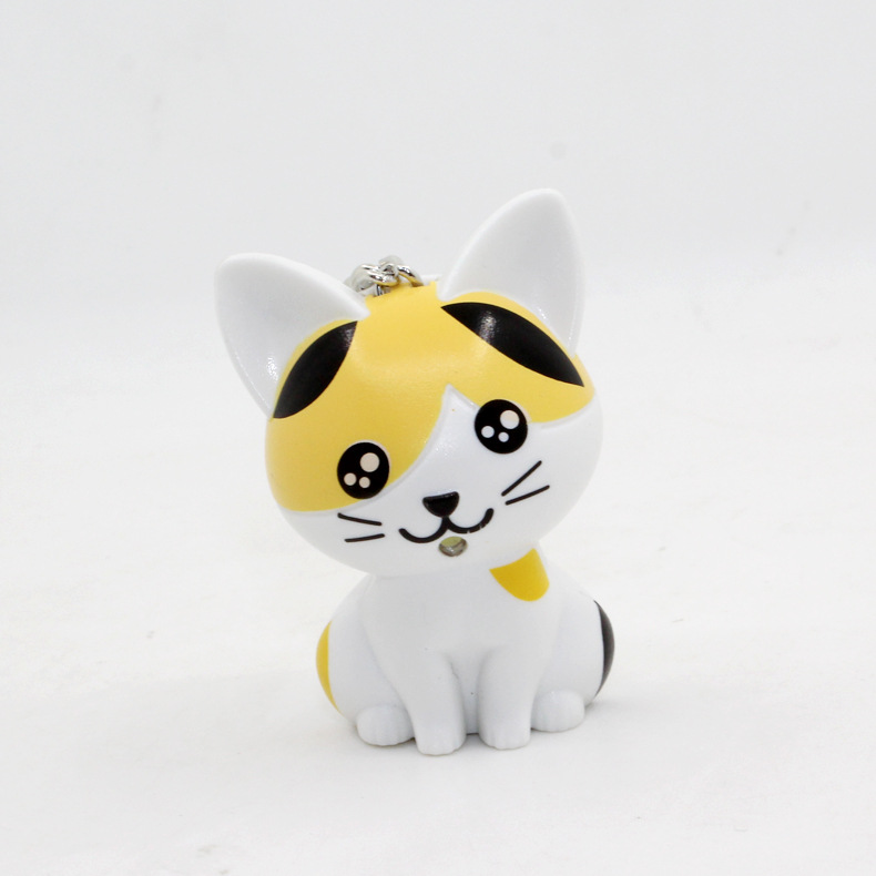 LED Sound Light-Up Kitten Keychain Pendant