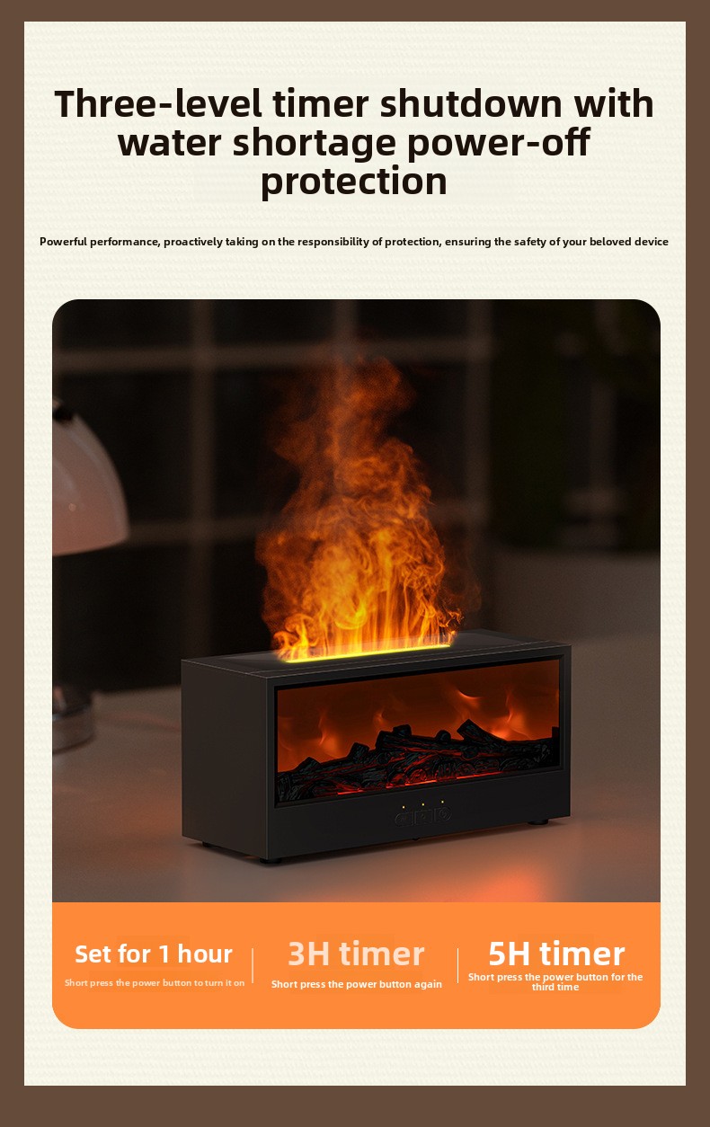Humidifier vintage fireplace aroma diffuser