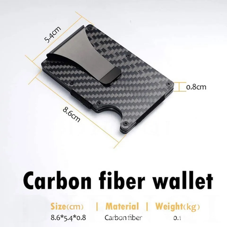 Ultra-Thin Aluminum RFID Blocking Metal Card Holder Case for Men