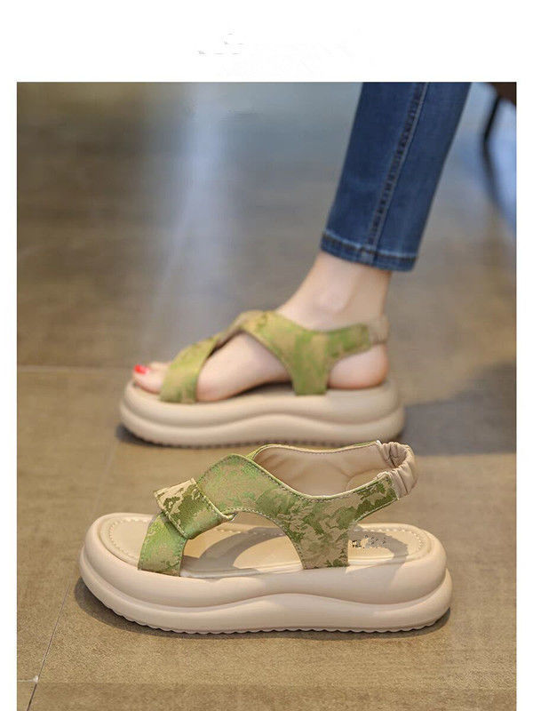 Women's Casual Square Toe Roman Sandals with Thick Sole