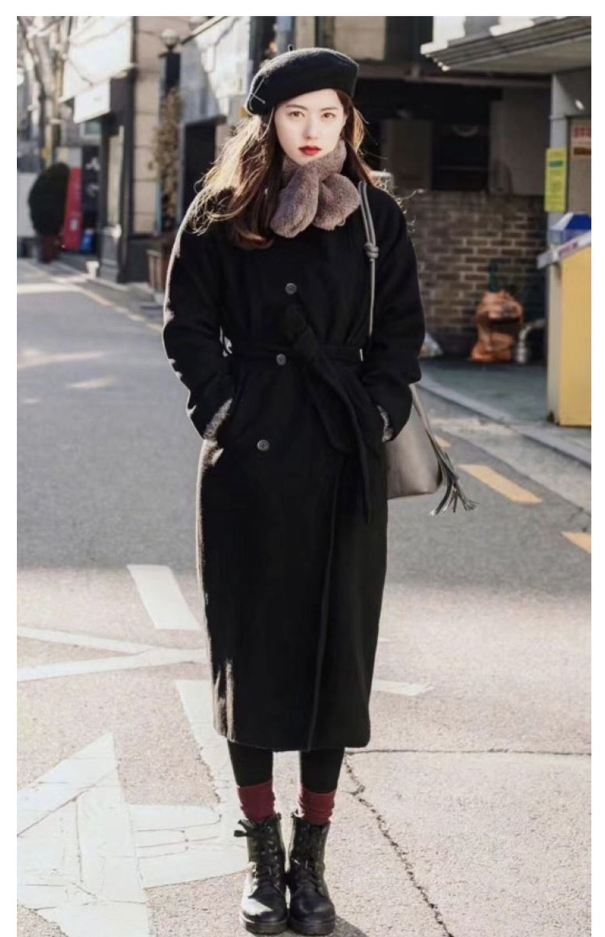 Retro Solid Color Wool Beret Hat for Women, Autumn Winter Adjustable Painter Cap