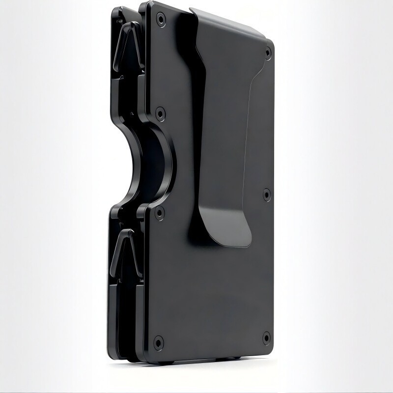 Creative Aluminum Alloy RFID Blocking Card Holder Large Capacity Anti-Theft Metal Wallet