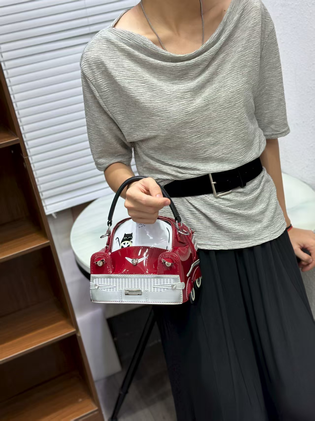 Creative 3D Car Shape PU Handbag Crossbody Bag for Women