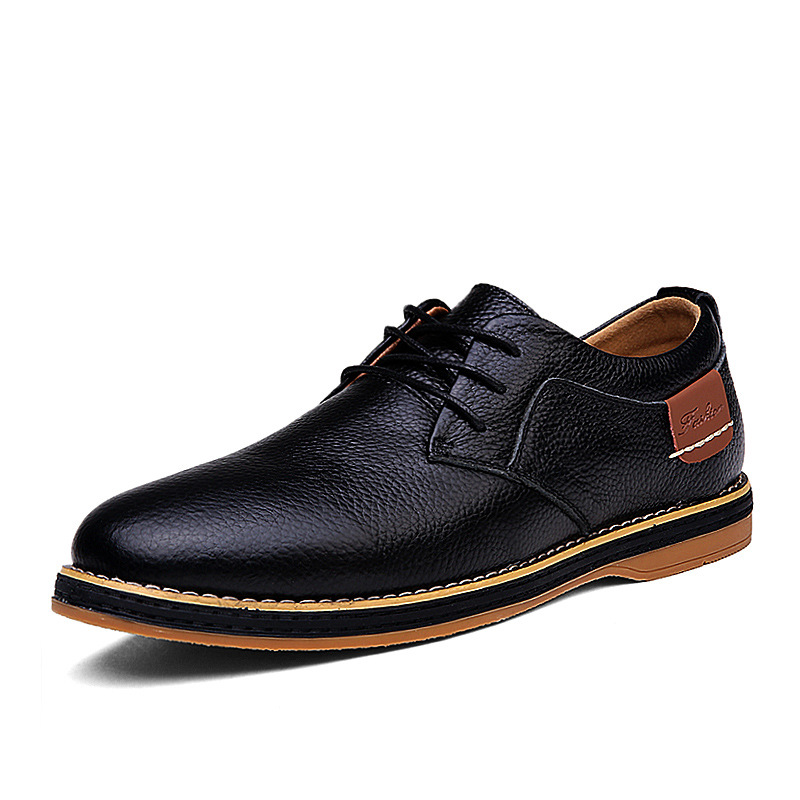 2024 Foreign Trade Men's Leather Shoes Cross-border Large Size Leather Shoes Fashion Business Casual Handmade Stitch Chelsea Men's Leather Shoes