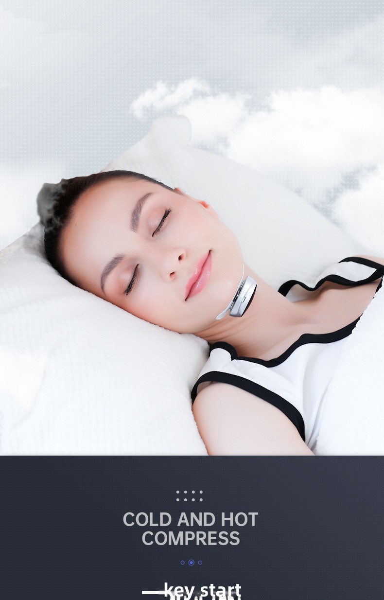 Smart Dual-Pulse Anti-Snoring Device Neck Massager for Sleep Apnea Relief and Airway Clearance