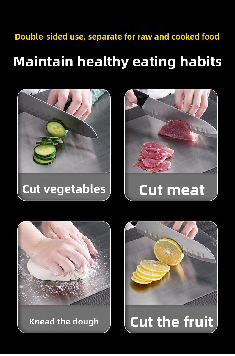 Thickened, moisture-resistant 304 stainless steel cutting board