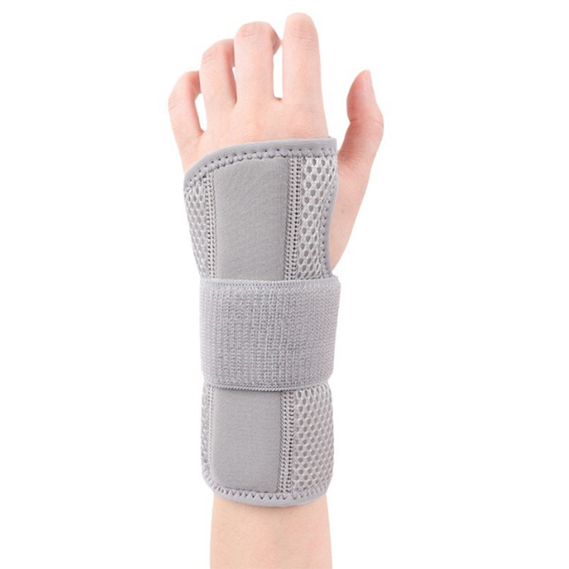 Breathable Steel Plate Wrist Brace Adjustable Velcro Anti-Twist Joint Support for Sports and Injury Care