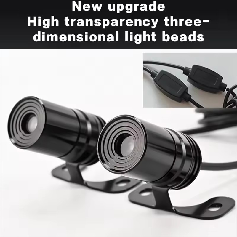 Universal Angel Wings Projection Light for Electric Vehicle Motorcycle Car Door Chassis Welcome Lamp