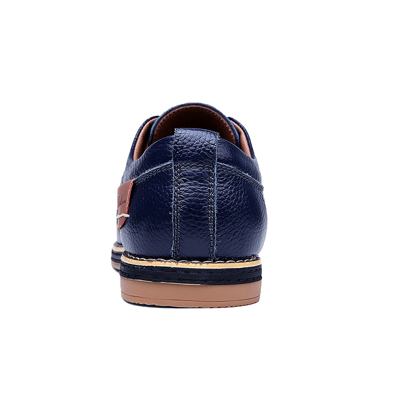 2024 Foreign Trade Men's Leather Shoes Cross-border Large Size Leather Shoes Fashion Business Casual Handmade Stitch Chelsea Men's Leather Shoes