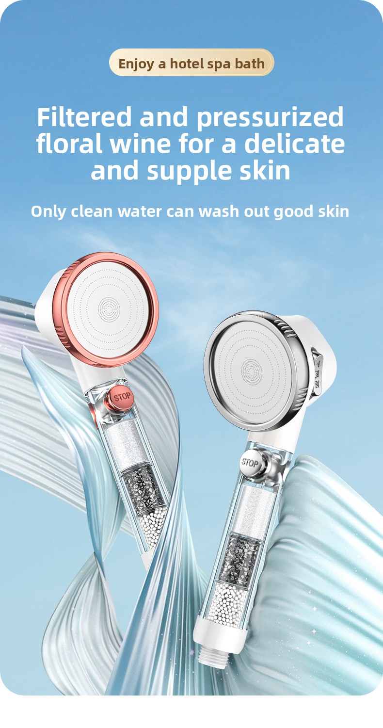 Filtering shower head purifier
