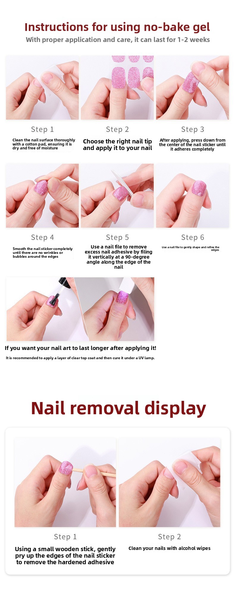 16-Finger French Christmas No-Bake Gel Nail Stickers Self-Adhesive Nail Polish Film Manicure Decals