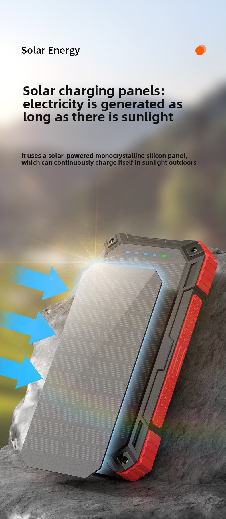 Fast charging comes with a wireless charging portable power bank