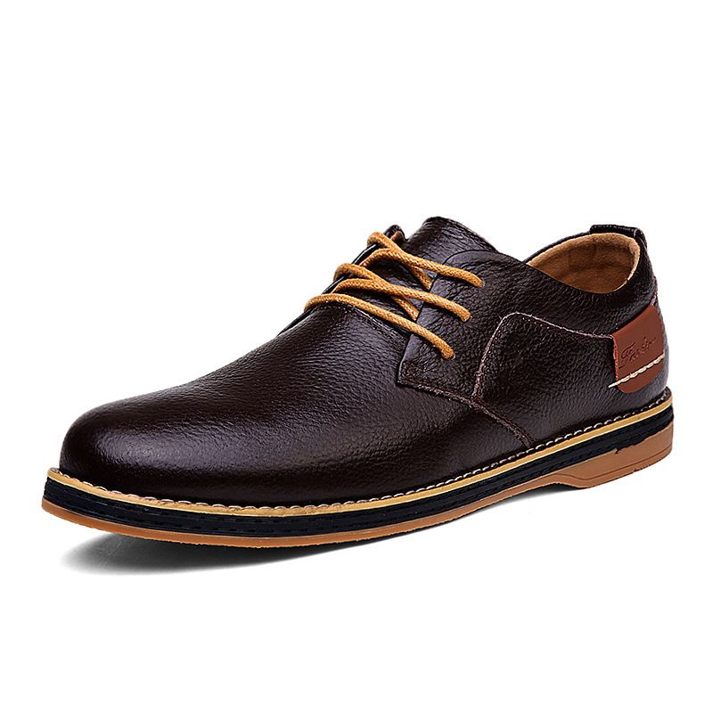 2024 Foreign Trade Men's Leather Shoes Cross-border Large Size Leather Shoes Fashion Business Casual Handmade Stitch Chelsea Men's Leather Shoes