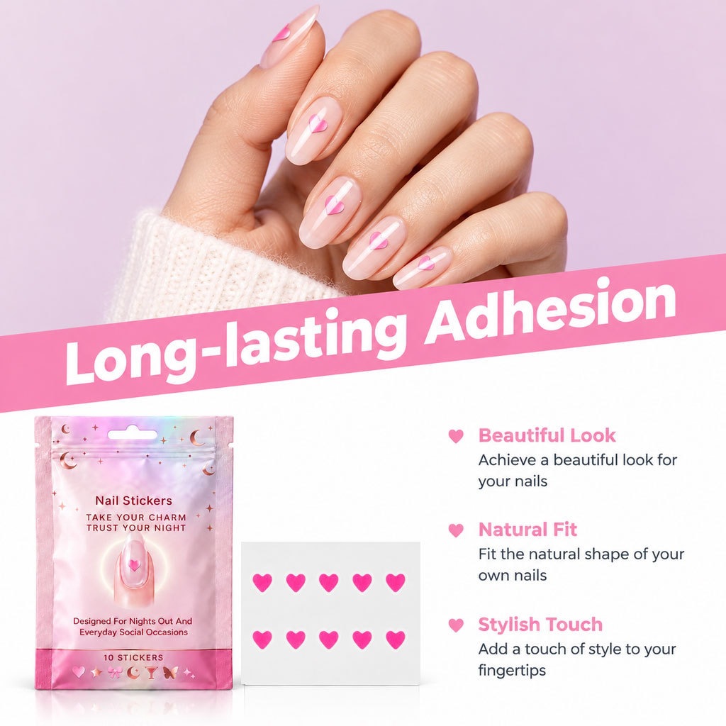 Love Heart Nail Stickers