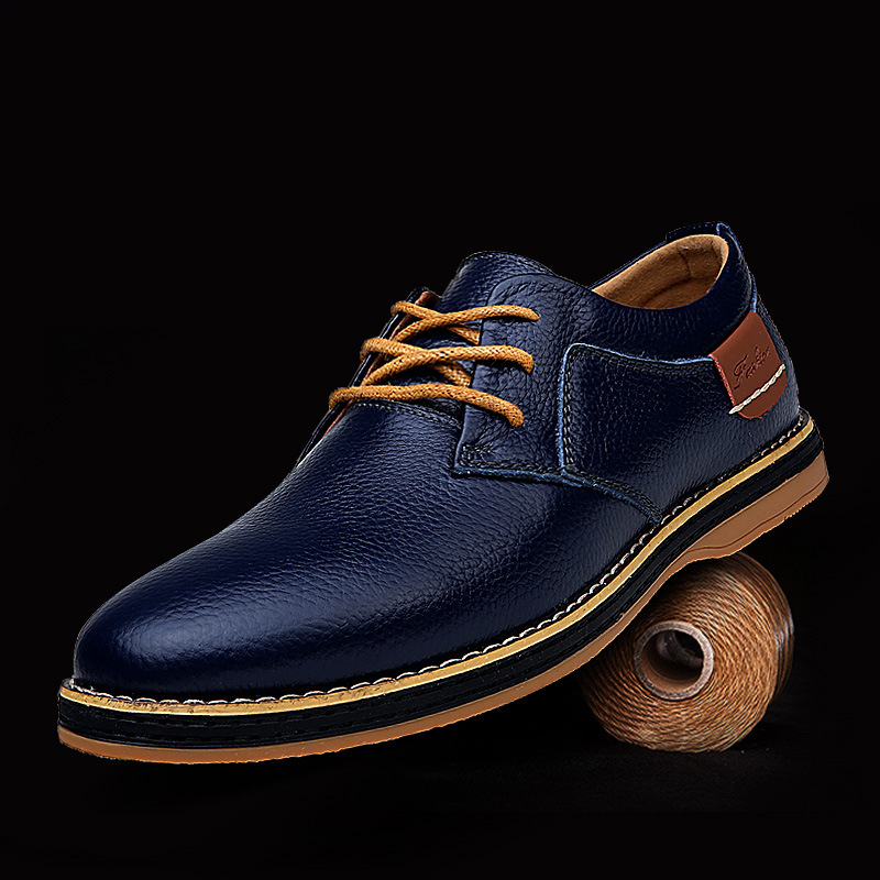 2024 Foreign Trade Men's Leather Shoes Cross-border Large Size Leather Shoes Fashion Business Casual Handmade Stitch Chelsea Men's Leather Shoes
