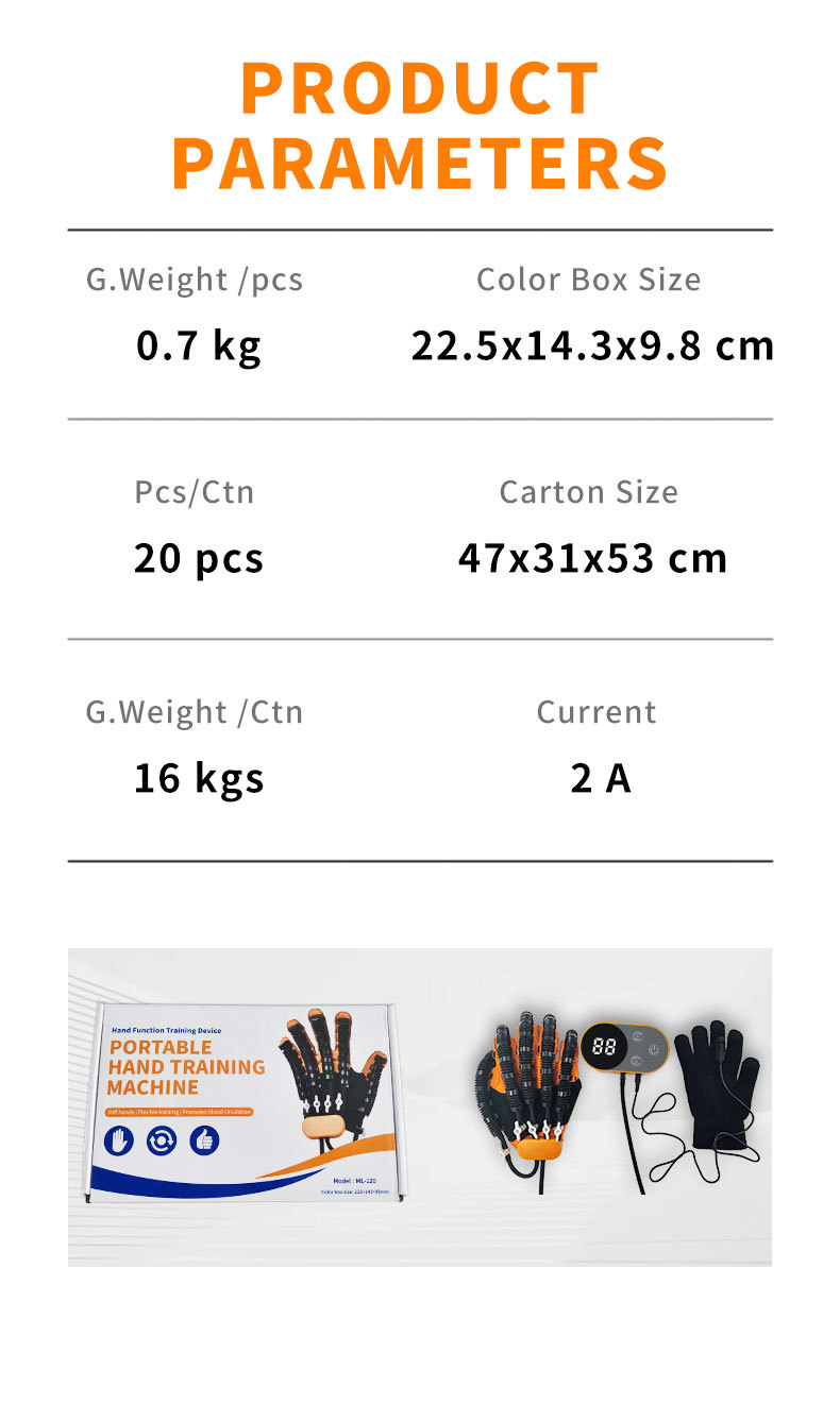 Electric Finger Training Glove with Hand Massage Robot for Rehabilitation and Health Care - Nylon Breathable Wearable Device