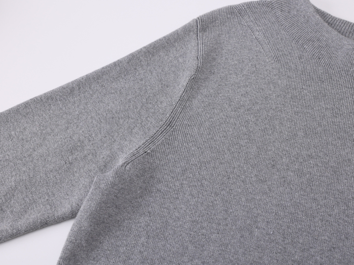 Men's 100% Pure Cotton Round Neck Pullover Long Sleeve