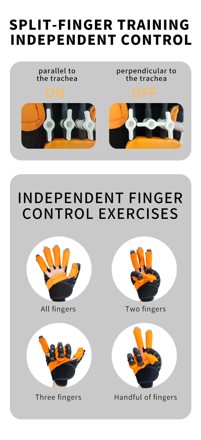 Electric Finger Training Glove with Hand Massage Robot for Rehabilitation and Health Care - Nylon Breathable Wearable Device