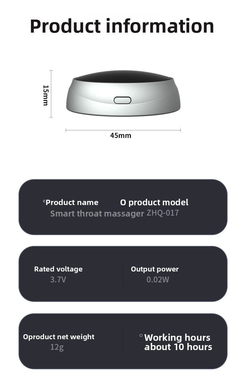 Smart Dual-Pulse Anti-Snoring Device Neck Massager for Sleep Apnea Relief and Airway Clearance