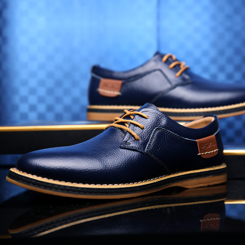 2024 Foreign Trade Men's Leather Shoes Cross-border Large Size Leather Shoes Fashion Business Casual Handmade Stitch Chelsea Men's Leather Shoes
