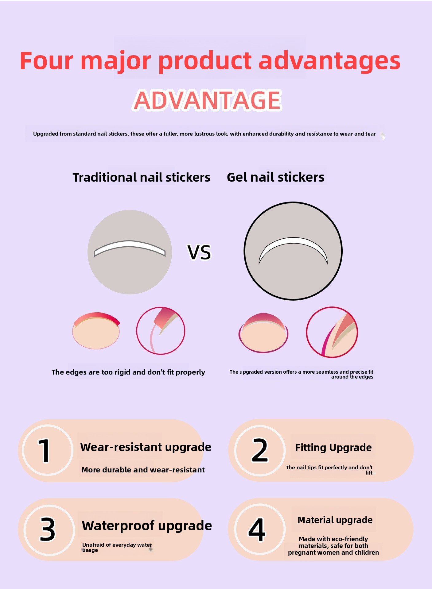 16-Finger French Christmas No-Bake Gel Nail Stickers Self-Adhesive Nail Polish Film Manicure Decals