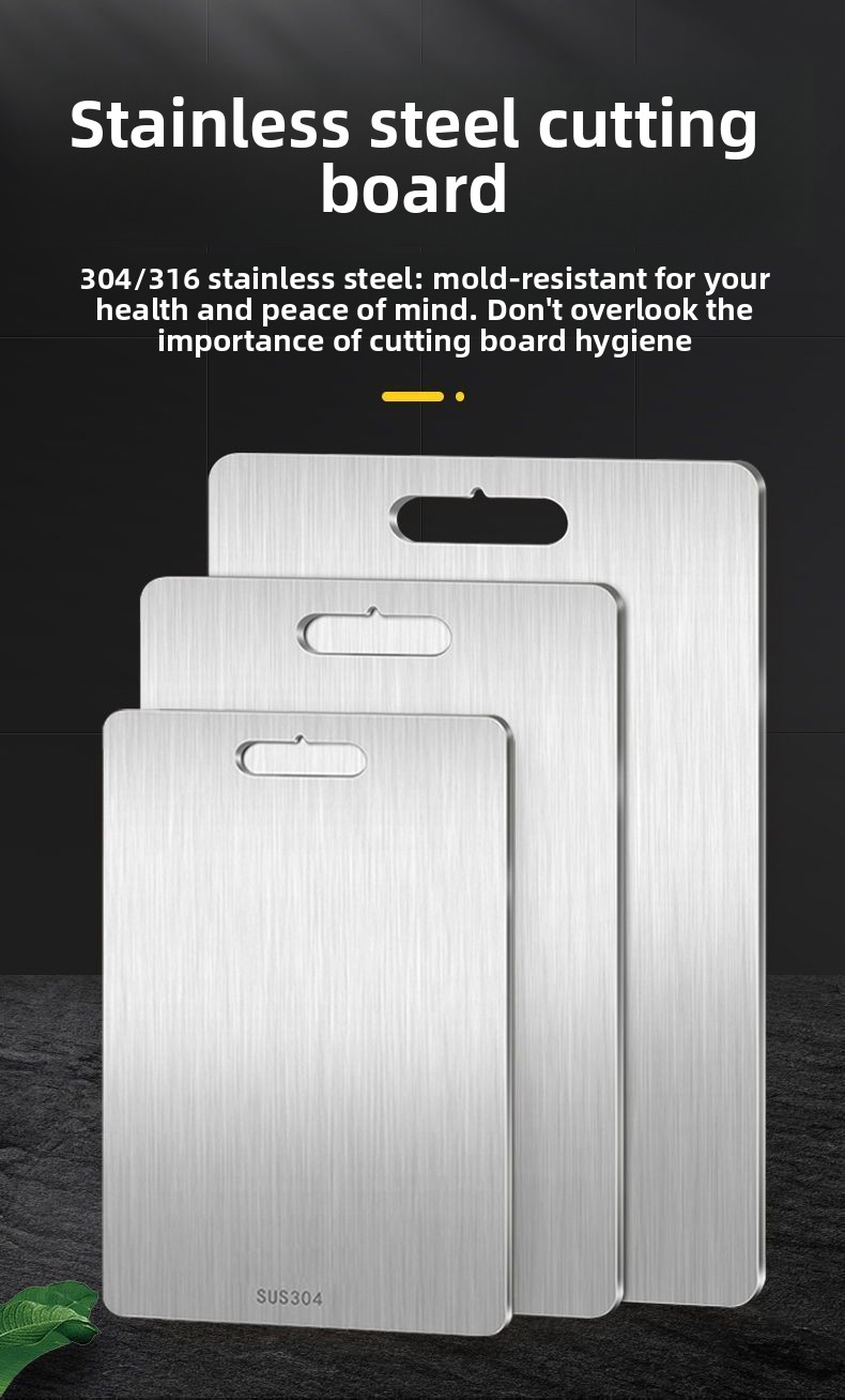 Thickened, moisture-resistant 304 stainless steel cutting board