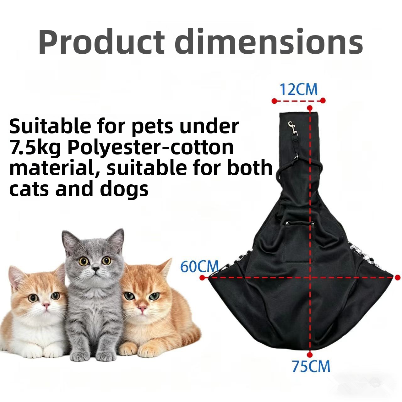 Pet Messenger Bag Cat Bag Dog Outgoing Bag Portable Pet Backpack