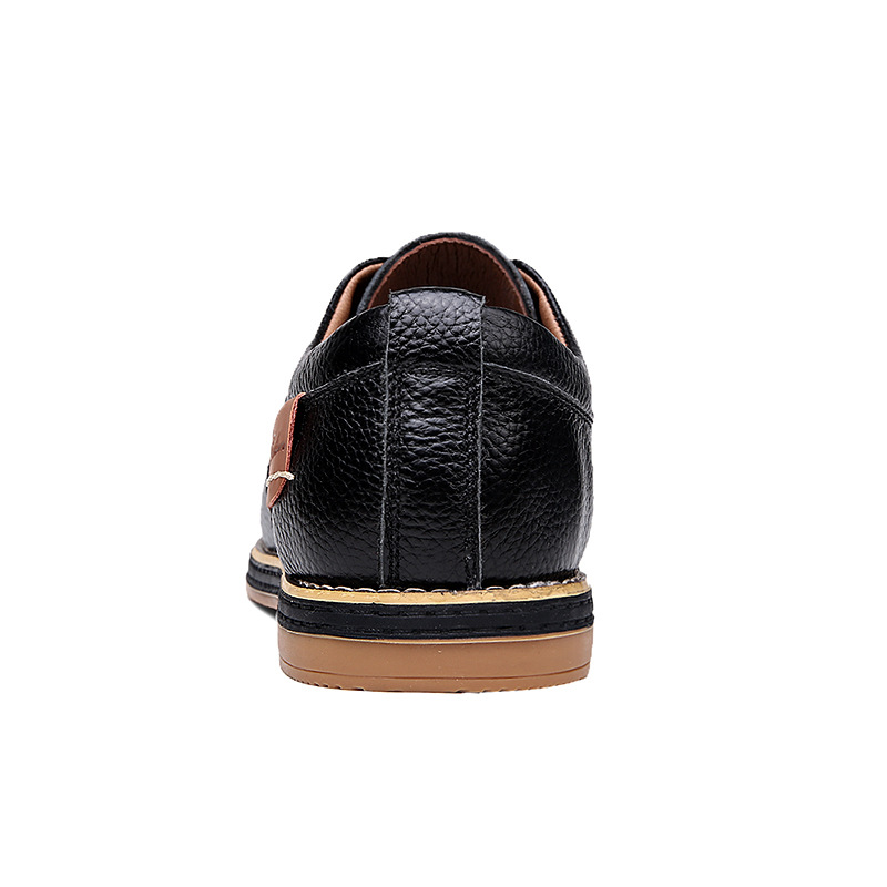 2024 Foreign Trade Men's Leather Shoes Cross-border Large Size Leather Shoes Fashion Business Casual Handmade Stitch Chelsea Men's Leather Shoes