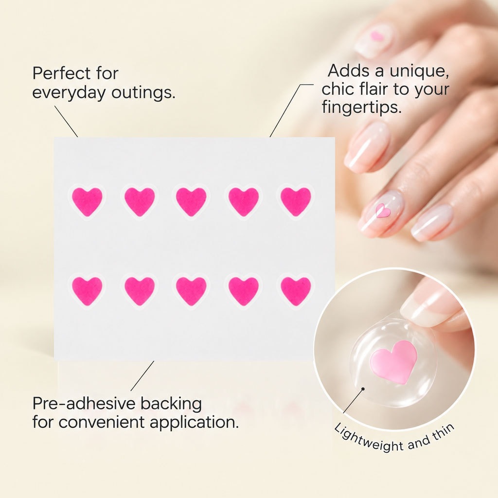 Love Heart Nail Stickers