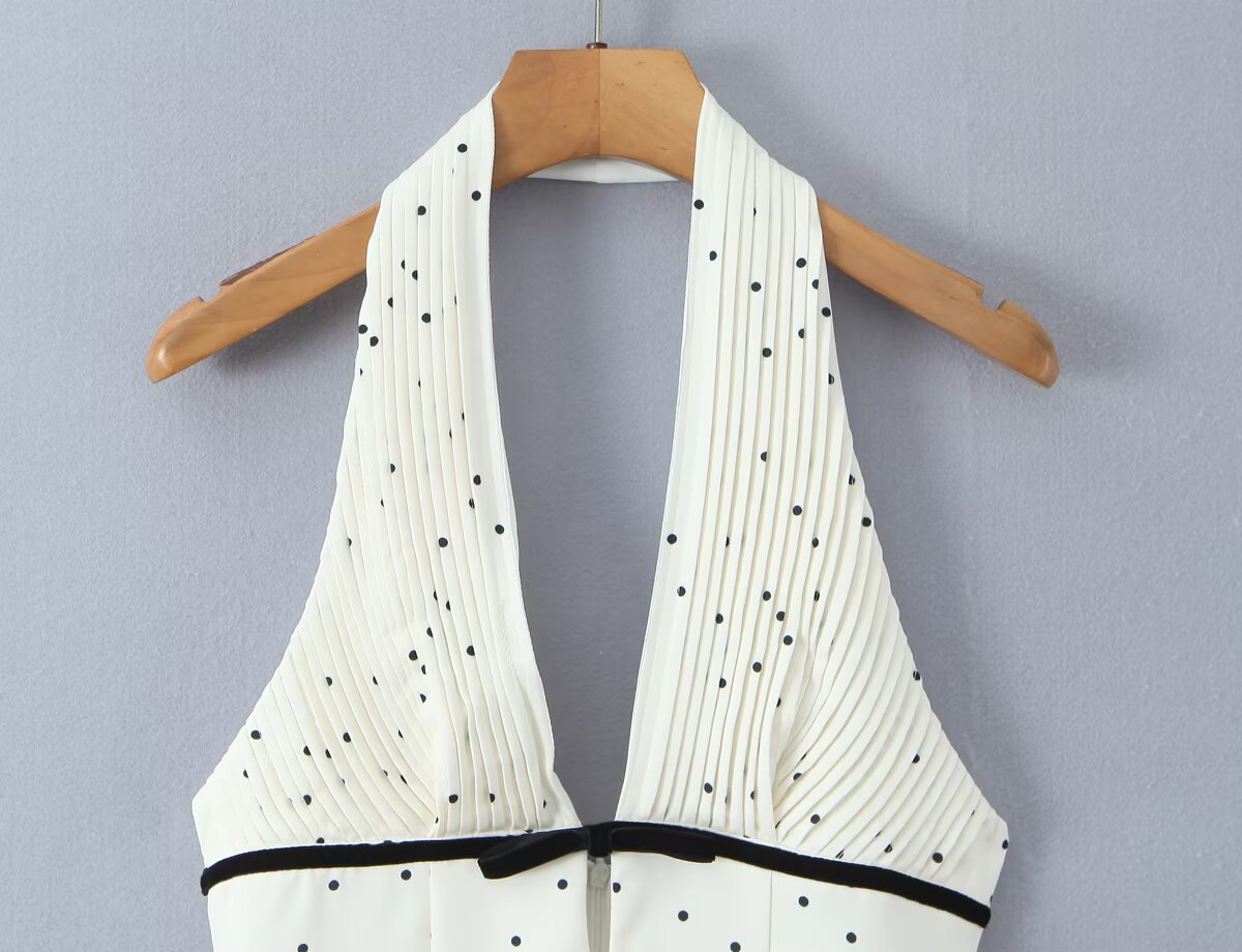 Draped-neck dress