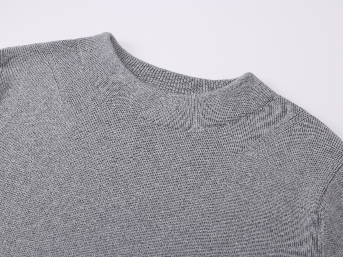 Men's 100% Pure Cotton Round Neck Pullover Long Sleeve