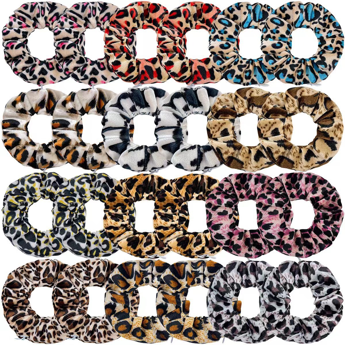 Korean Style Velvet Zipper Scrunchie Adjustable Ponytail Holder Hair Accessory