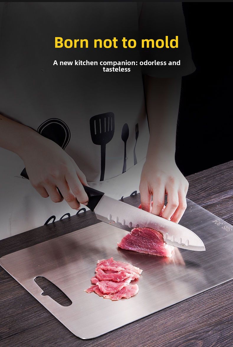 Thickened, moisture-resistant 304 stainless steel cutting board