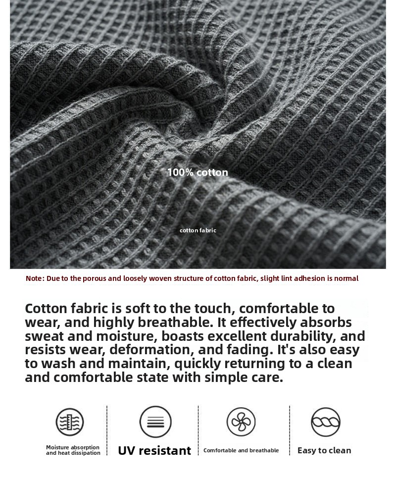 Men's Thick Waffle Knit Cotton Round Neck Sweater
