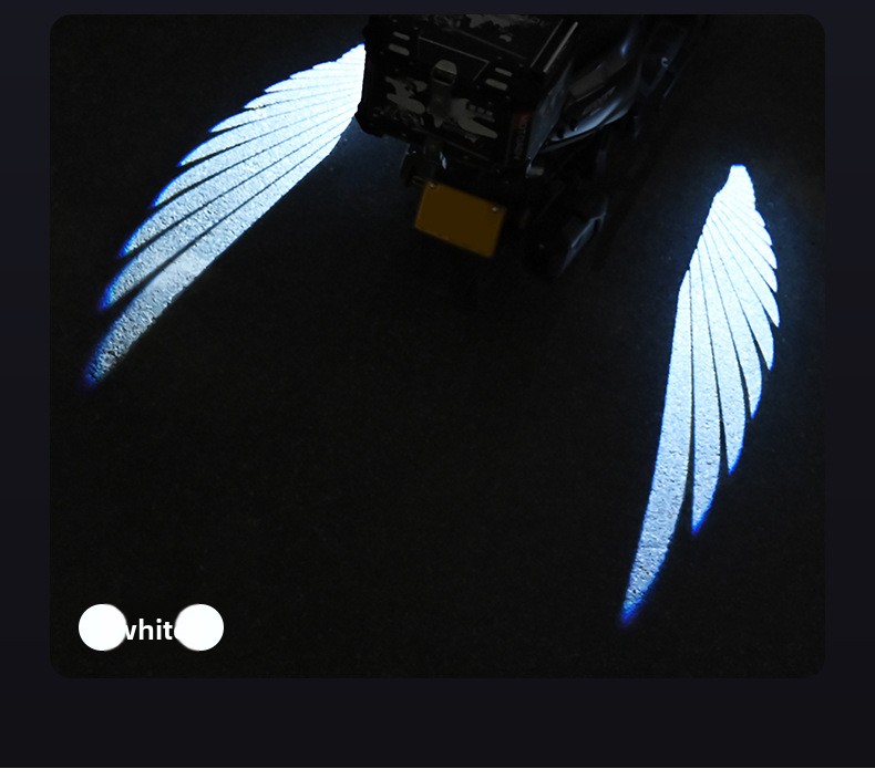 Motorcycle Floor Lamp Angel Wing Projection Lamp Welcome Lamp