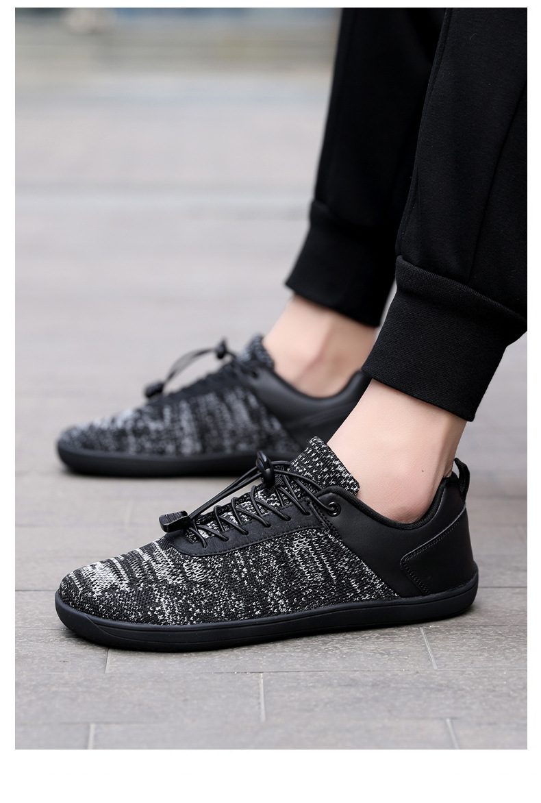 Men's Wide Toe Breathable Flyknit Hiking Sneakers