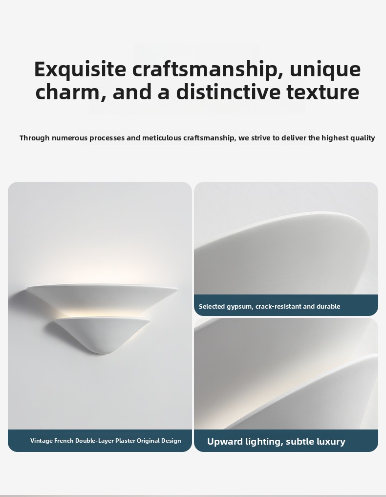 French-style plaster wall lamp