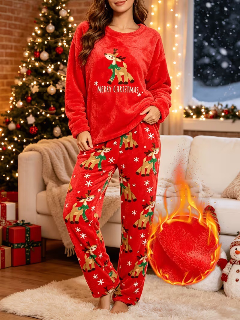Lady's Flannel Christmas Pajama Set