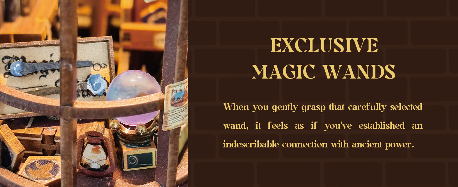 Whale Empty Wand Shop Magic Academy Stereo Assembled Microscale Scene Model Toy